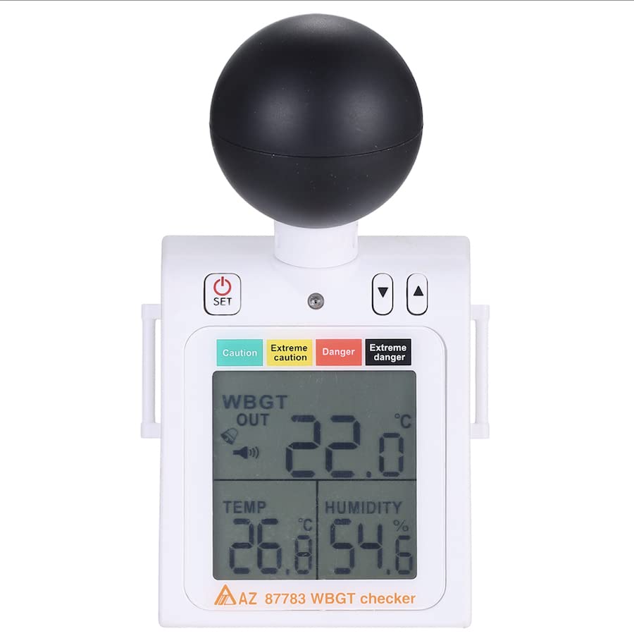 AZ87783 Wearable Heat Stress Prevention WBGT Checker Heat Stress Index Tester Temperature and Humidity Meter