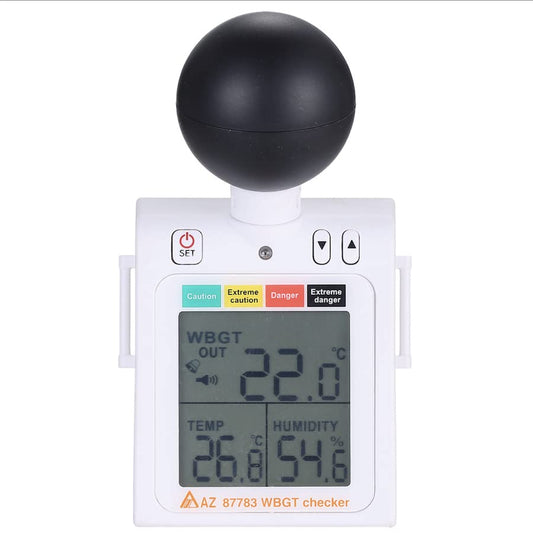 AZ87783 Wearable Heat Stress Prevention WBGT Checker Heat Stress Index Tester Temperature and Humidity Meter
