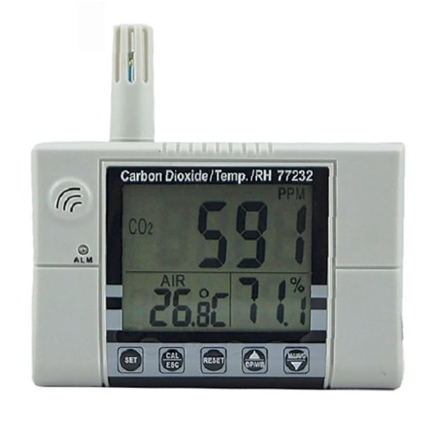 AZ77232 Wall-Mounted CO2 Humidity Meter Carbon Dioxide Tester Indoor Air Quality Monitor with Relay
