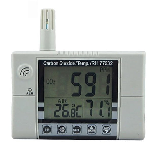AZ77232 Wall-Mounted CO2 Humidity Meter Carbon Dioxide Tester Indoor Air Quality Monitor with Relay