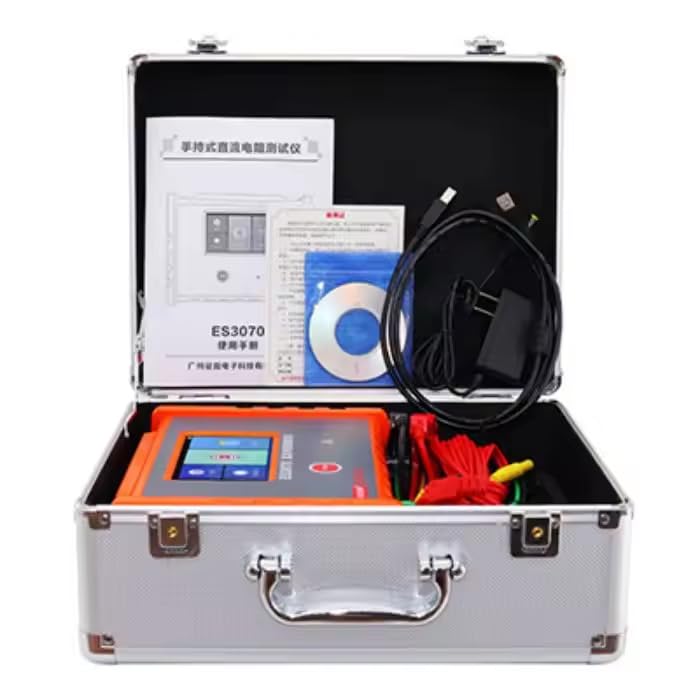 ES3070 DC Resistance Tester Micro ohm Meter Handheld DC Winding Resistance Tester 5A 10A DC Resistance Tester