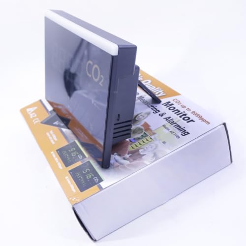 AZ7729 Wall-Mount Indoor Air Quality Meter Carbon Dioxide Monitor Humidity and Temperature Monitor CO2 Range 0~9999ppm