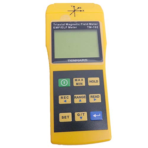 Graigar TENMARS TM-192 Electromagnetic Radiation Detectors TM192 Auto Range and Auto Power 3-axis Magnetic Field Meter 30Hz-2000Hz with USB
