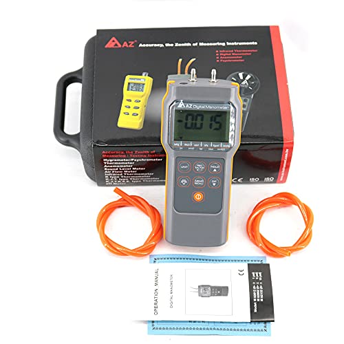 AZ82062 Portable Differential Pressure Gauge 6 psi Digital Manometer