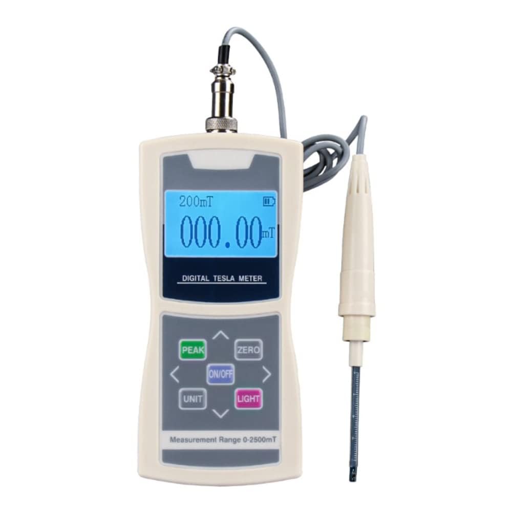 ZMST-5 Tesla Meter Digital Gauss Meter Gaussmeter Magnetic Flux Meter Radial Hall Probe 0-2400mT (24000Gs)