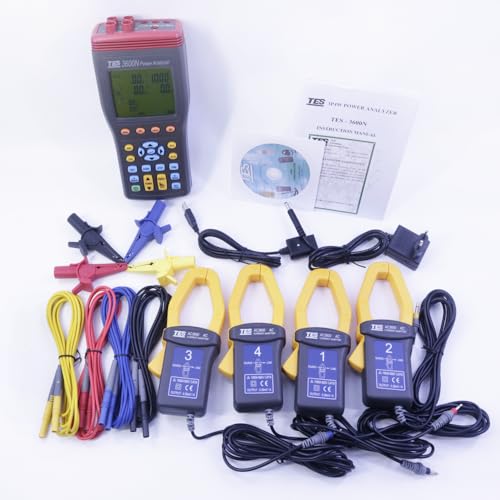 TES-3600N 3P4W Power Quality Analyzer Harmonic Clamp Meter Harmonic Analysis Meter