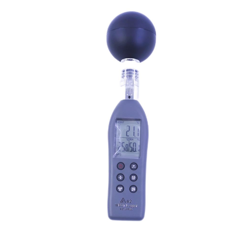 AZ87786 Handheld WBGT Data Logger Wet Bulb Globe Temperature Meter WBG ...