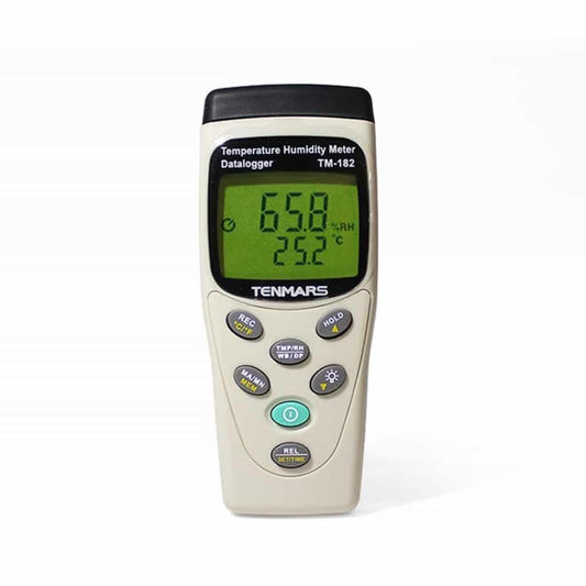 Tenmars TM-182 Temperature & Humidity Meter Dew Point and Wet-Bulb Temperature Meter with Datalogging Function