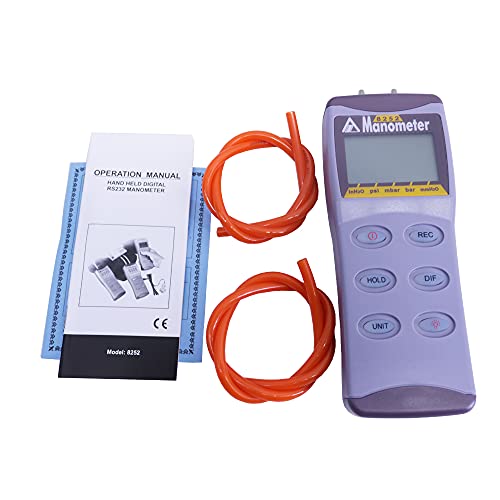AZ8252 2PSI Portable Digital Manometer Differential Pressure Meter Pressure Gauge