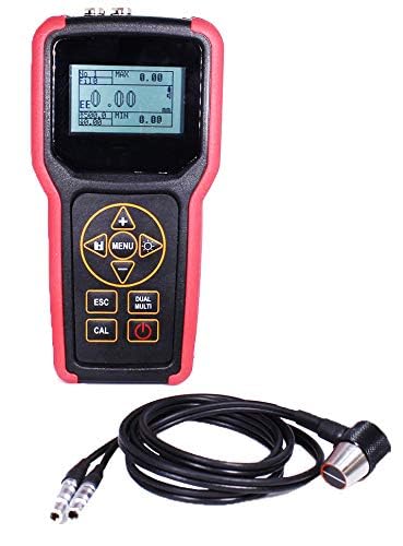 TMG-4002 Ultrasonic Metal Steel Aluminum Thickness Gauge Meter with USB Port Internal Memory 100,000 Data LCD Auto Probe Zero Calibration