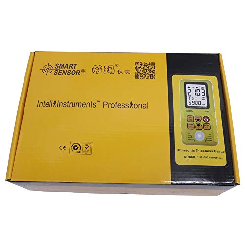 Graigar AR860 Digital Ultrasonic Thickness Gauge Tester Meter 1.00 to 300.00mm Steel Sound Velocity 1000 to 9999m/s