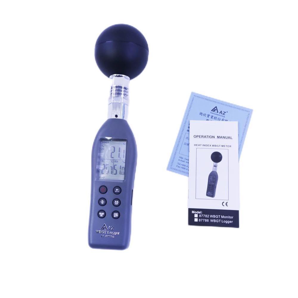 AZ87786 Handheld WBGT Data Logger Wet Bulb Globe Temperature Meter WBGT Meter with Data Logger