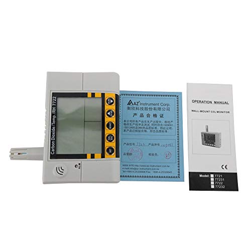 AZ7722 Digital Wall Mount Carbon Dioxide Tester CO2 Gas Tester Temperature and Humidity Meter Multifunction Air Tester