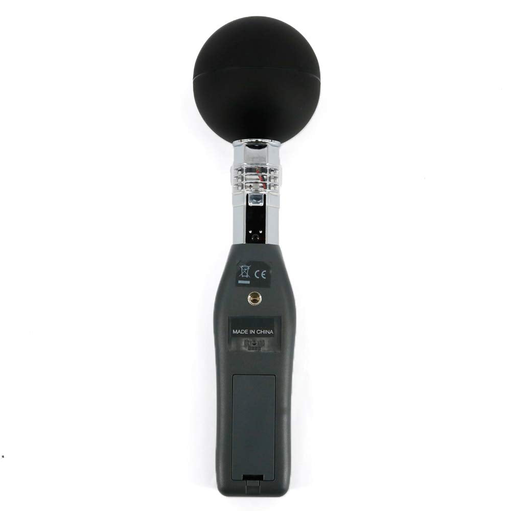 AZ8778 Portable Wet Bulb Globe Temperature Humidity WBGT Heat Stress Monitor Heat Index Checker Digital WBGT Meter with 75mm Black Ball