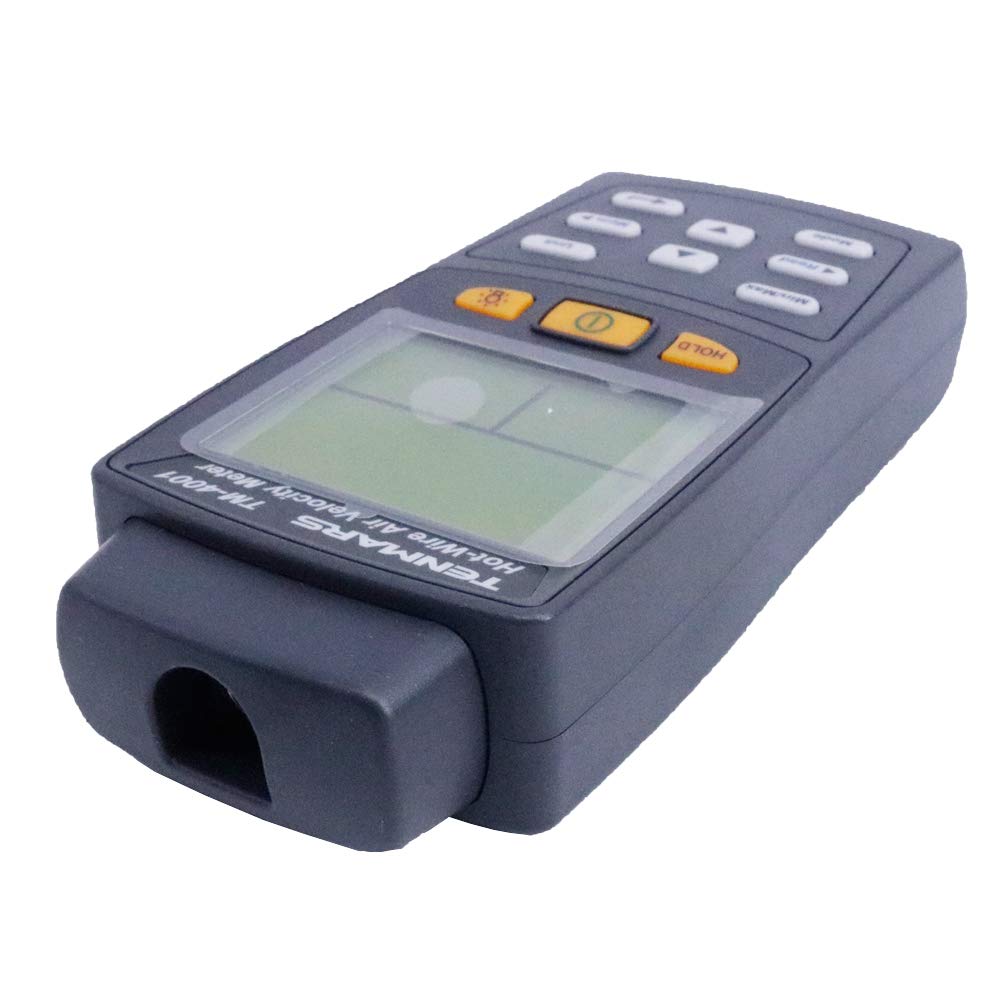 TENMARS TM-4001 Digital Hot Wire Anemometer Air Flow Air Velocity Temperature Tester with 1.5M Cable Probe