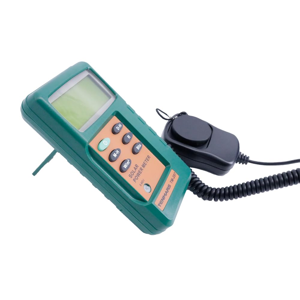 Tenmars TM-207 Solar Power Meter Solar Radiation Measurement with 2000W/m2,634 BTU /(ft2*h) TM207