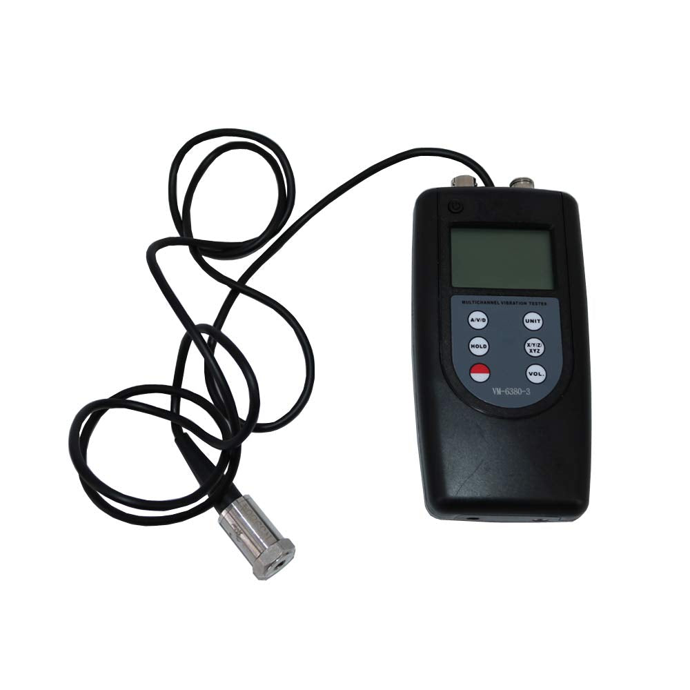 New VM6380-3 Digital Vibration Meter with 3 Piezoelectric Transducers Periodic Motion Vibrator