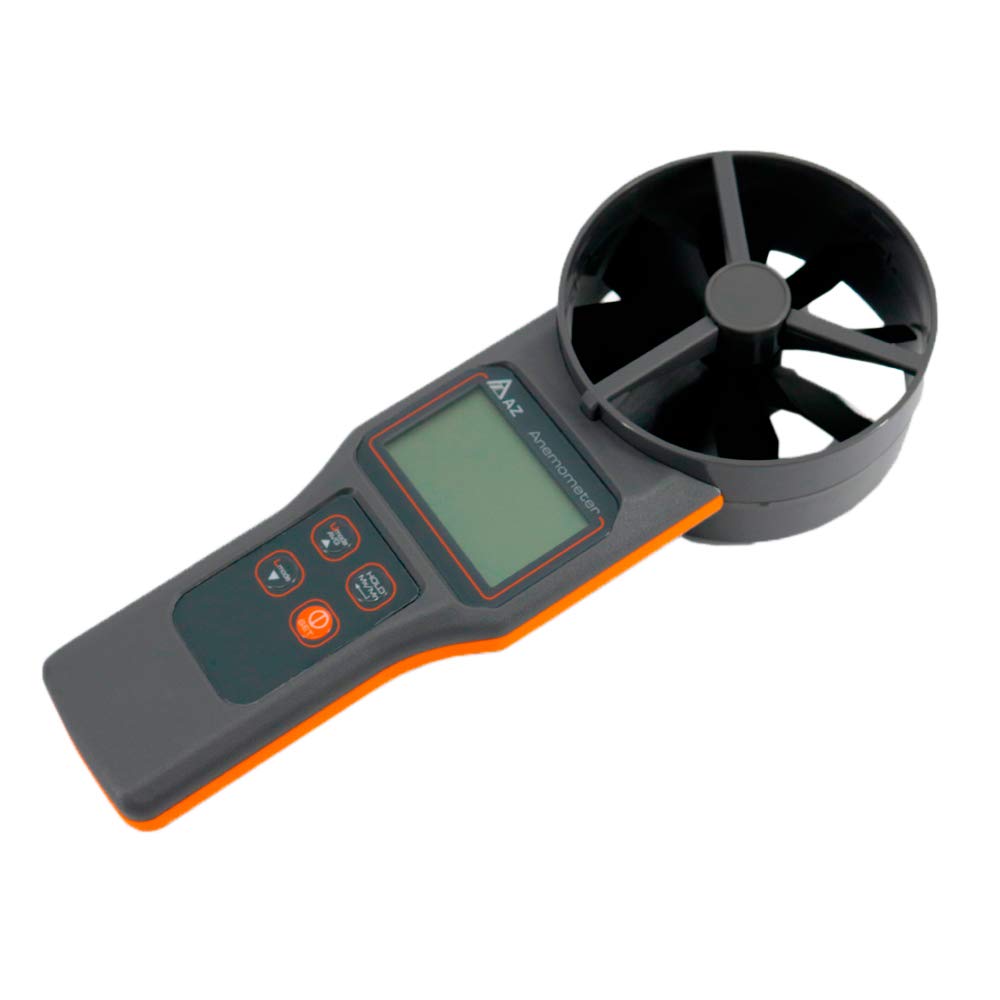 AZ8919 10cm Vane Digital Anemometer Air Velocity Tester Dew Point & Wet Bulb Temperature Meter Air Volume Tester Range 0.2~30m/s