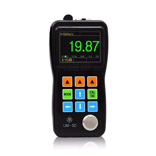 Graigar UM-5D Handheld Portable Ultrasonic Thickness Gauge Paint Thickness Gauge Coating Thickness Gauge 0.02'' to 20'' w/ TC510 Probe, P-E, E-E(Echo to Echo) Through Paint & Coatings