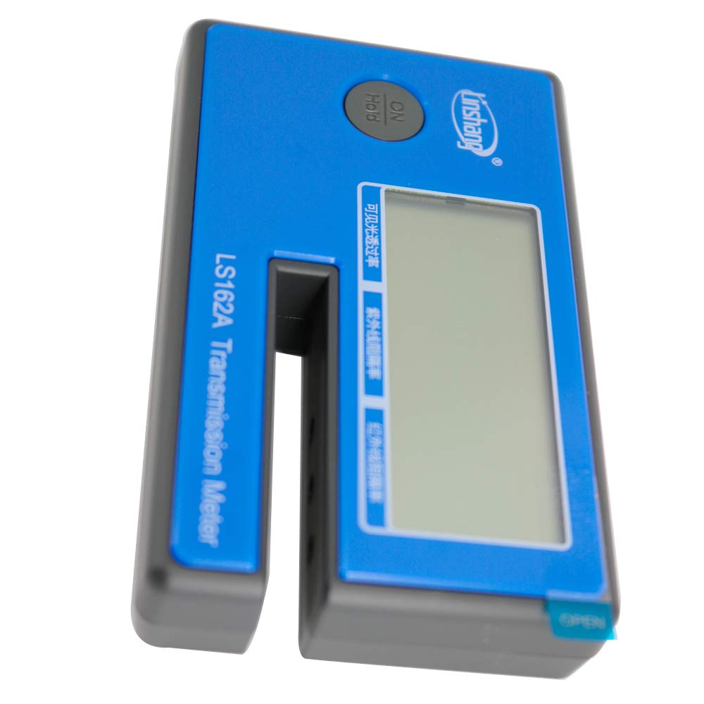 Graigar Solar Film Transmission Meter LS162A Window Tint Meter Filmed Glass Tester Portable Visible Light Transmission Windshield VL 550nm UV 365nm IR 1400nm
