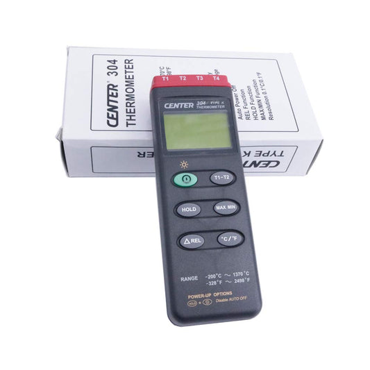 CENTER-304 Portable Four Channels Thermocouple Thermometer Range: -200~1370℃ Temperature Meter