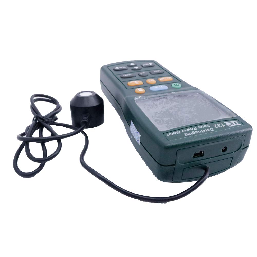 Graigar TES-132 Handheld Solar Power Meter Tester 400-1Knm Range 2000W/m2 & 634Btu/(ft2*h) Data Logger SD Card 2G USB