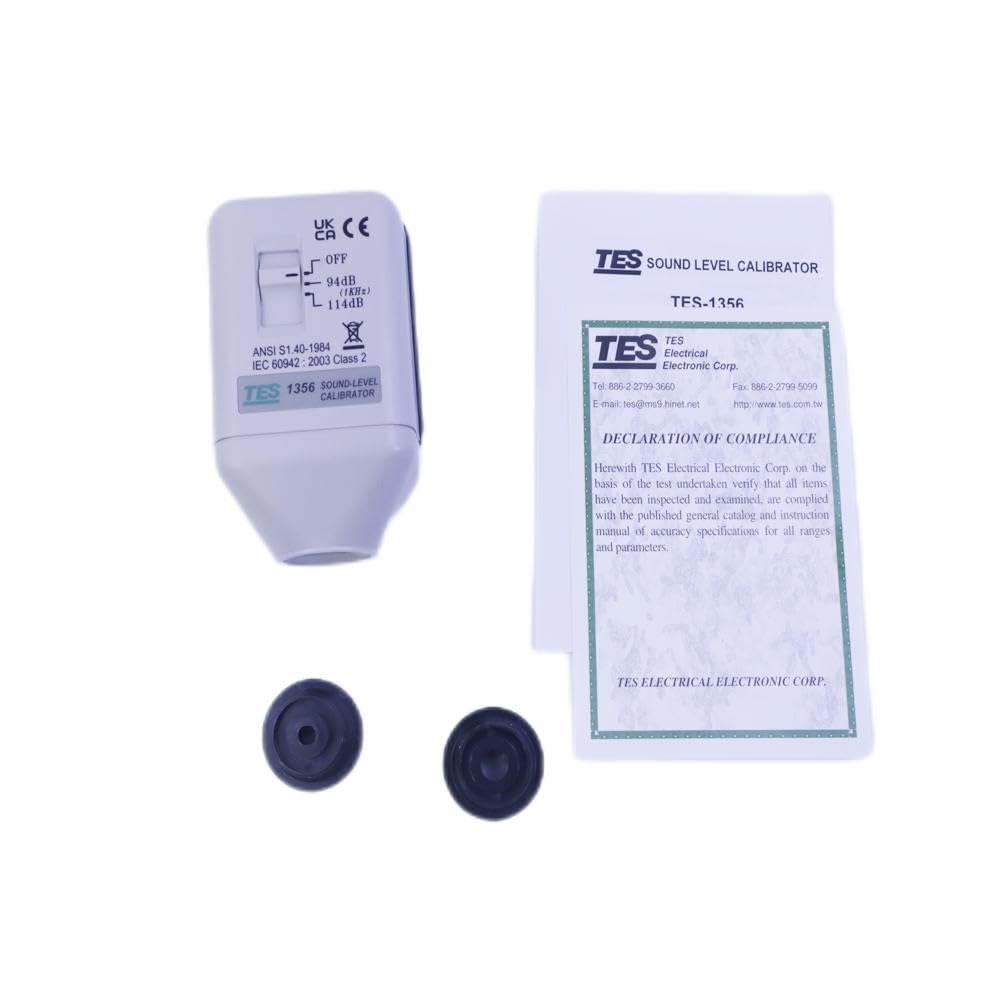 TES-1356 Sound Level Calibrator 94/114dB Noise Tester Calibration Meter