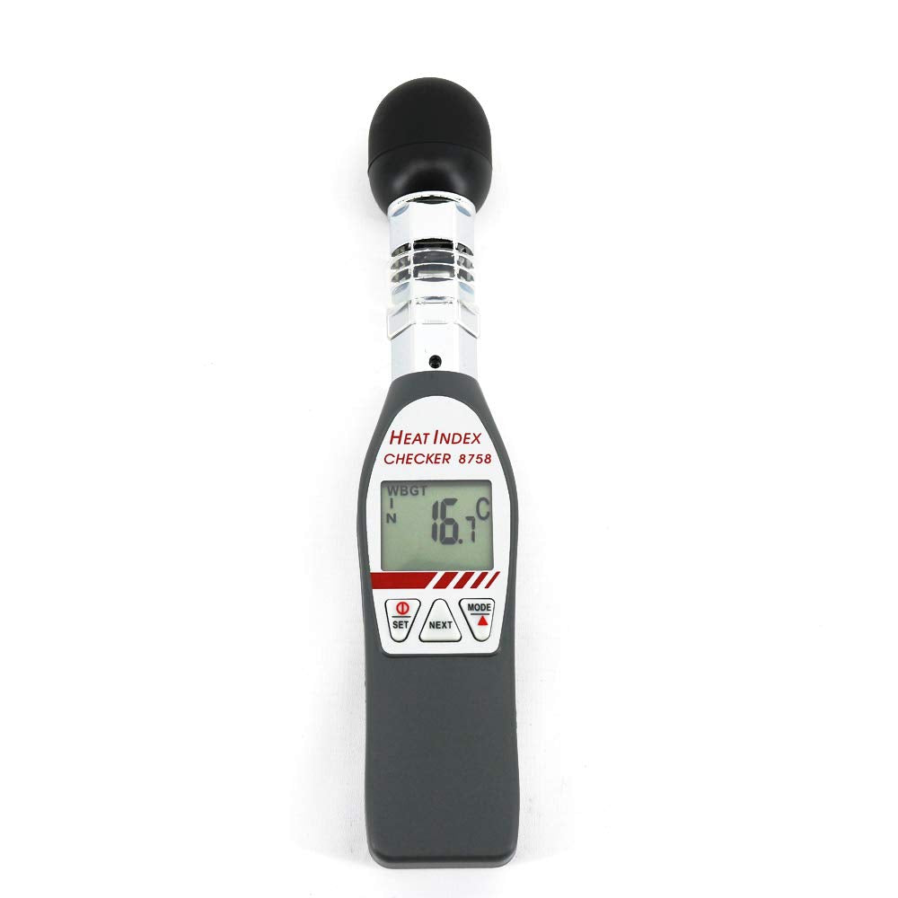 AZ8758 Digital Wet Bulb Globe Temperature Humidity Tester WBGT Meter Heat Index Checker with 40mm Black Ball