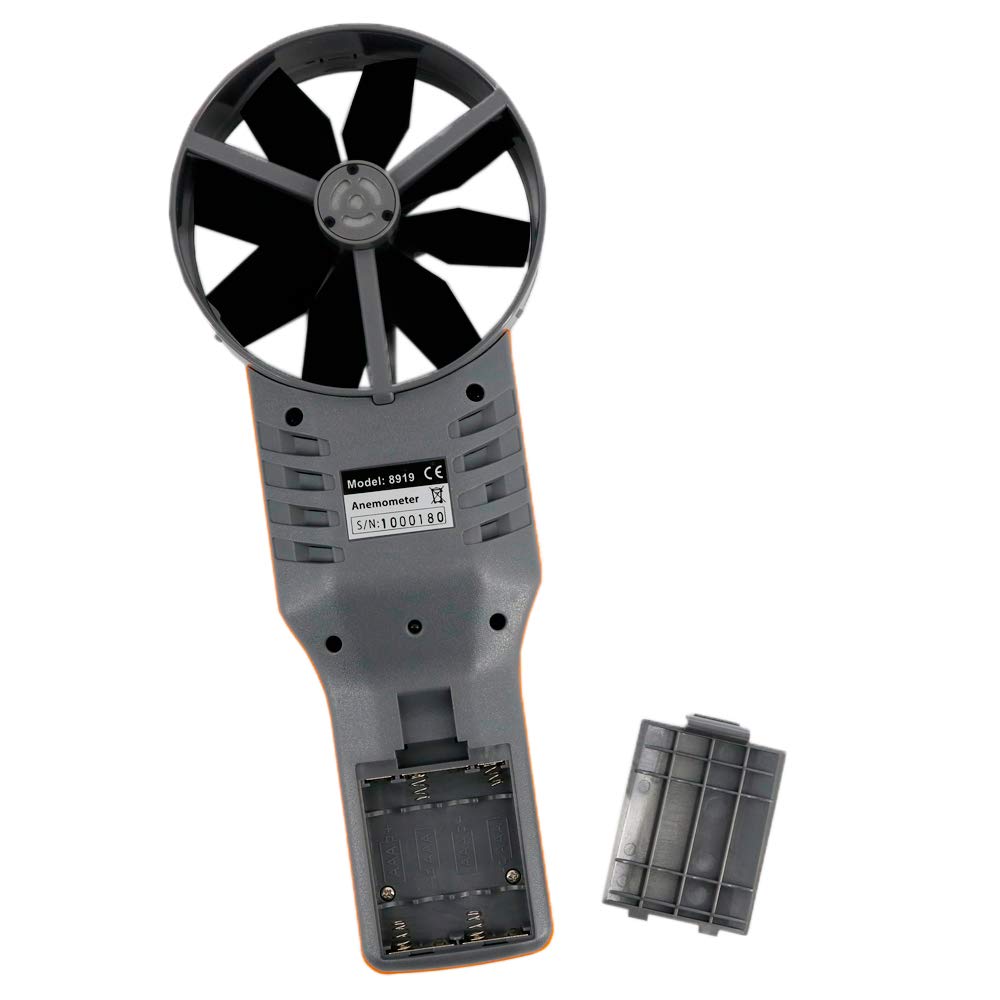 AZ8919 10cm Vane Digital Anemometer Air Velocity Tester Dew Point & Wet Bulb Temperature Meter Air Volume Tester Range 0.2~30m/s
