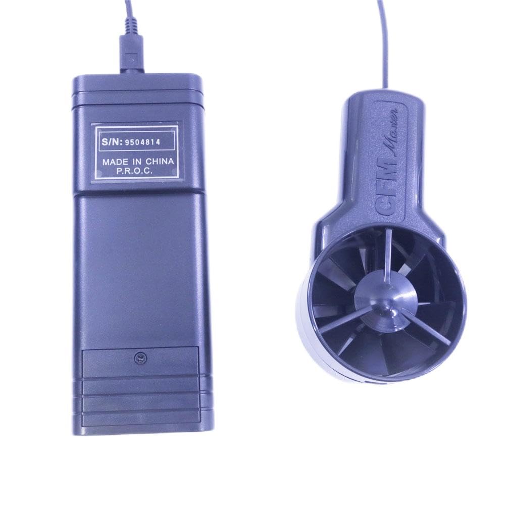 AZ8901 Digital Air Flow Meter Temperature 1M Cable Fan Anemometer FPM CFM Wind Speed Tester Air Velocity Meter 0.4~35 m/s