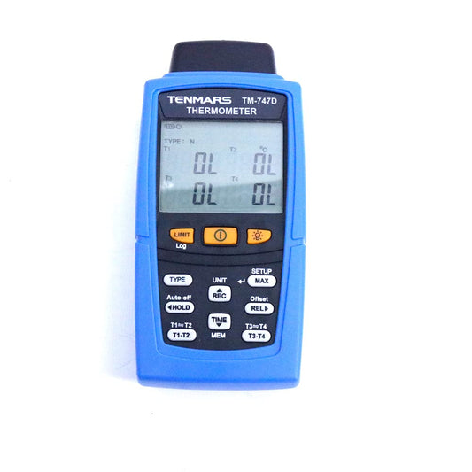 TENMARS TM-747D Digital Thermocouple Thermometer K,J,T,E,R,S,N Temperature Meter with RS-232 Program