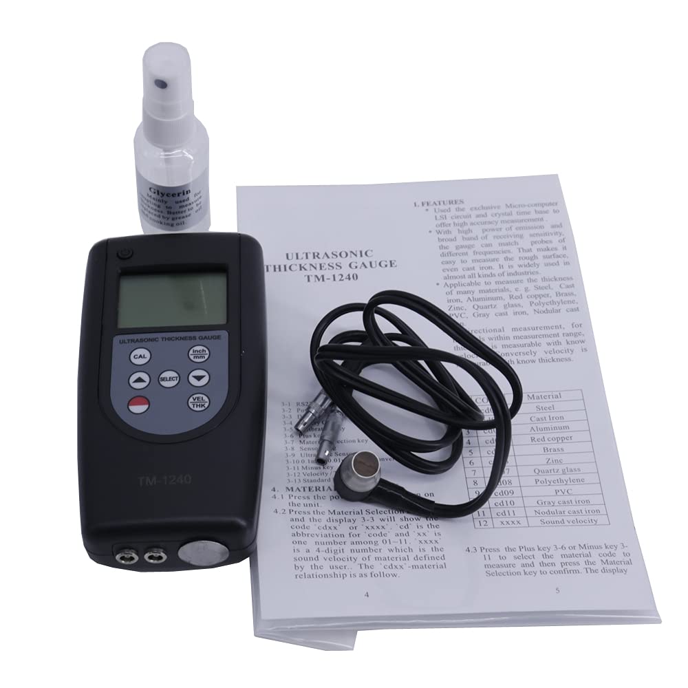 TM-1240 Ultrasonic Thickness Meter Thickness Gauge Tester Range 0.75~400mm