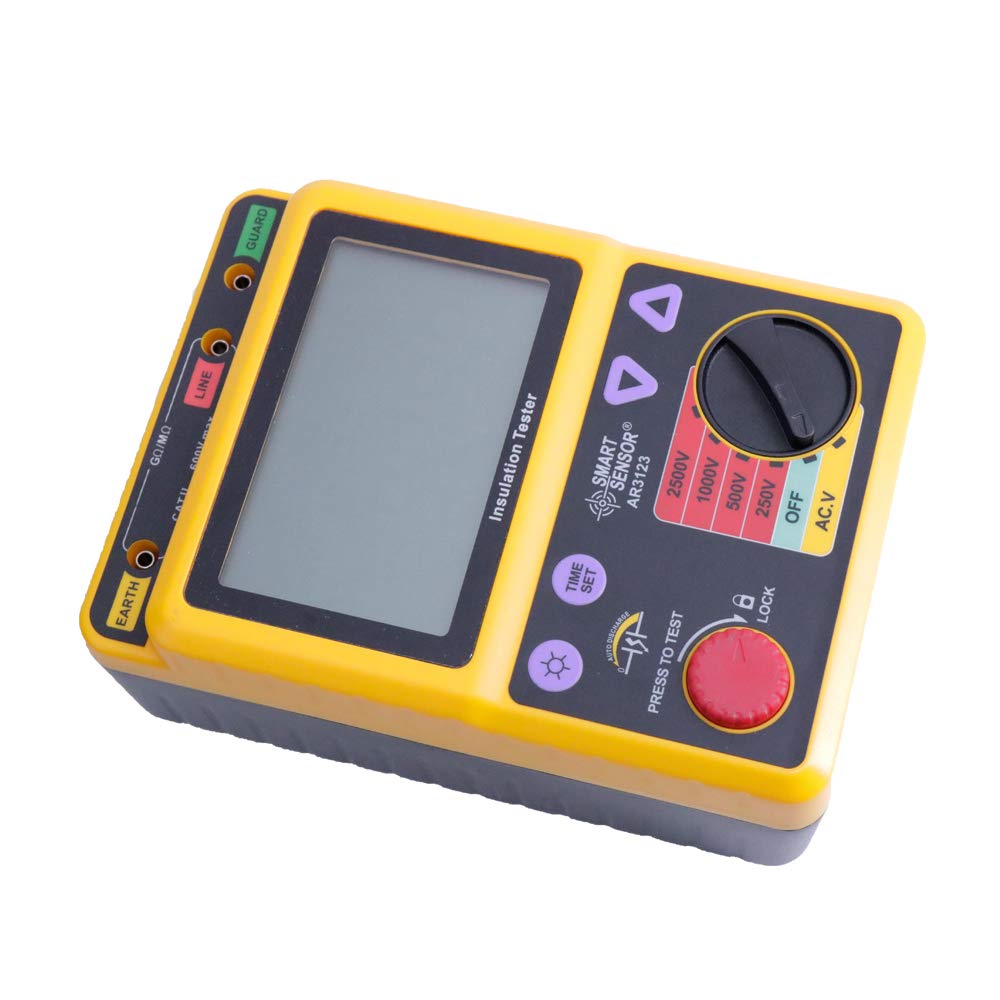 Smart Sensor AR3123 Digital High Voltage Insulation Tester Resistance Meter 250V/500V/1000V/2500V