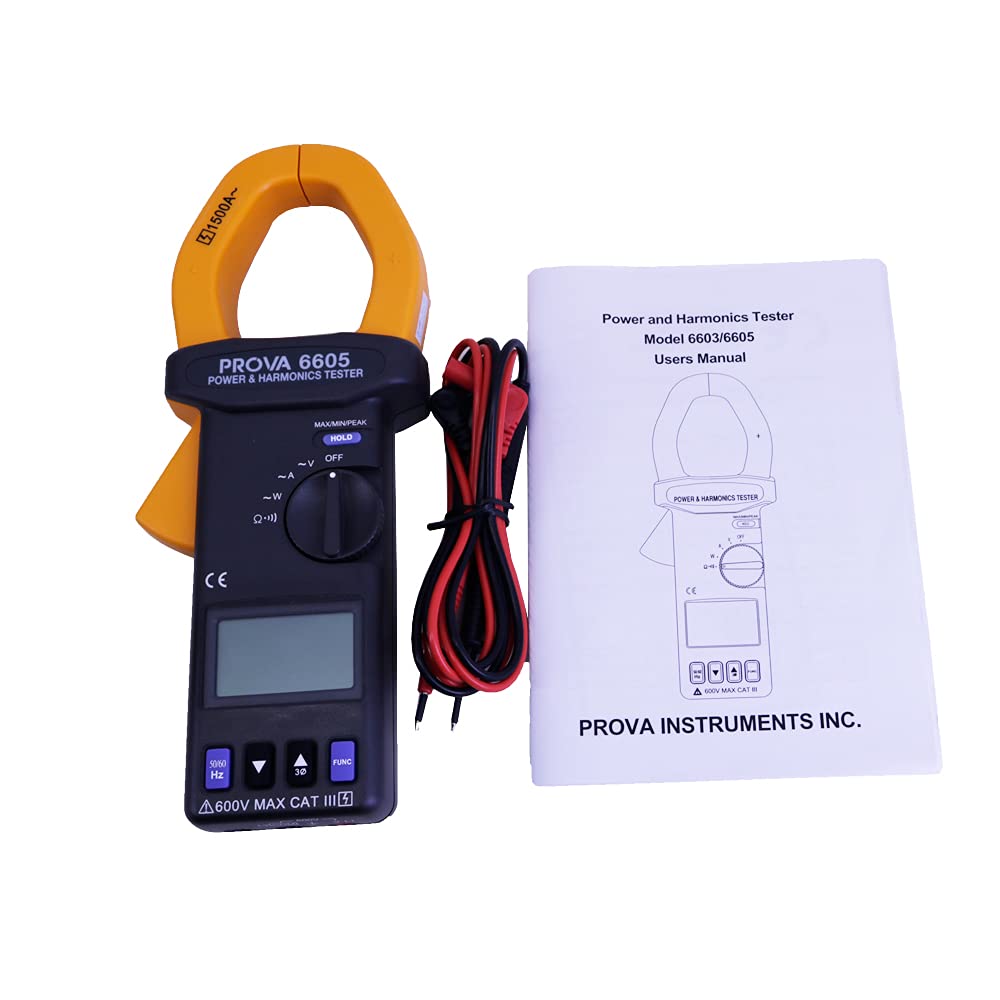 PROVA6605 Power & Harmonics Tester AC Power and Harmonic Analyzer Basic Accuracy 2.0% PROVA-6605