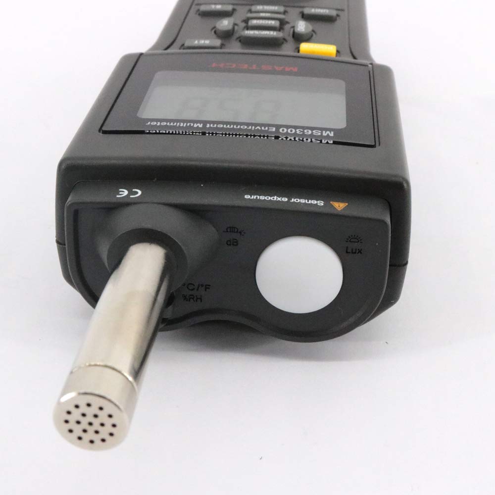 MS6300 6IN1 Multifunctional Enviroment Meter Humidity and Temperature Meter Sound Level Meter Air Flow Meter