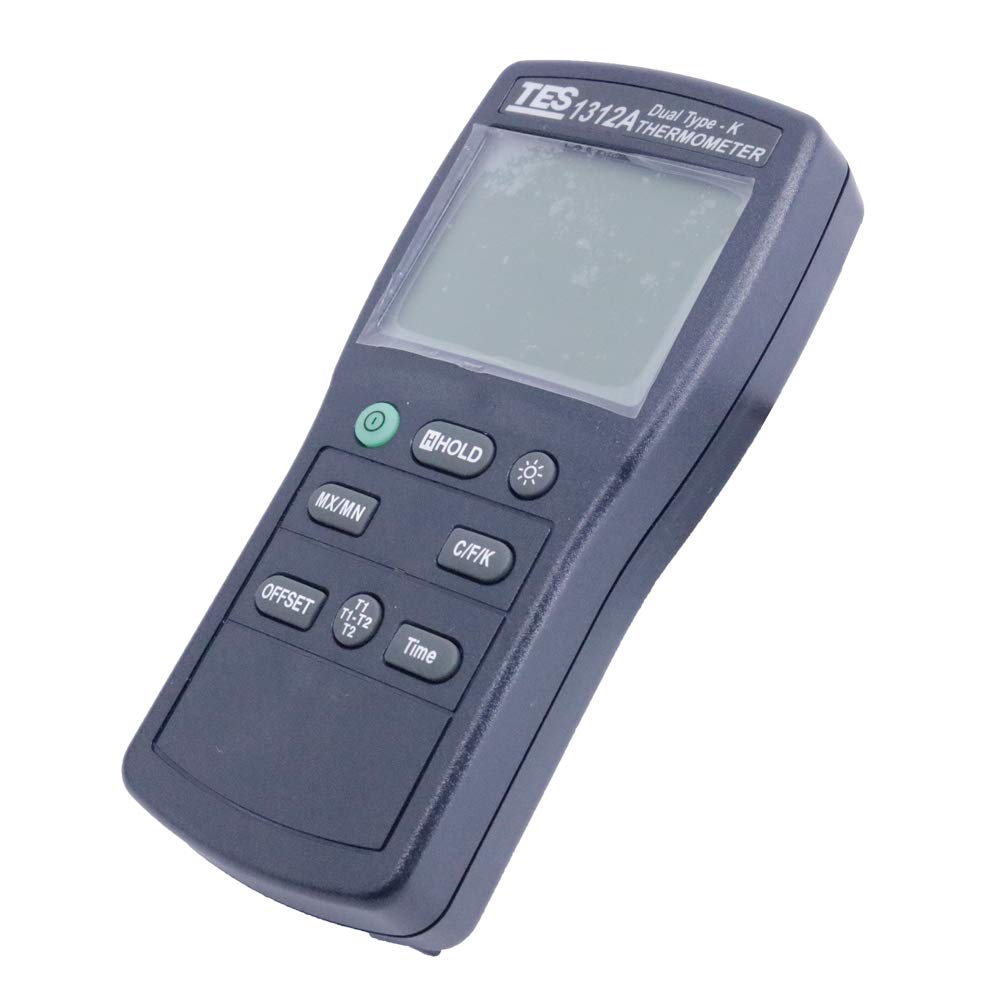 TES-1312A Digital Dual Type-K Thermometer Dual Channel Thermometer Temperature Meter Measuring Range -200°F to +1999°F