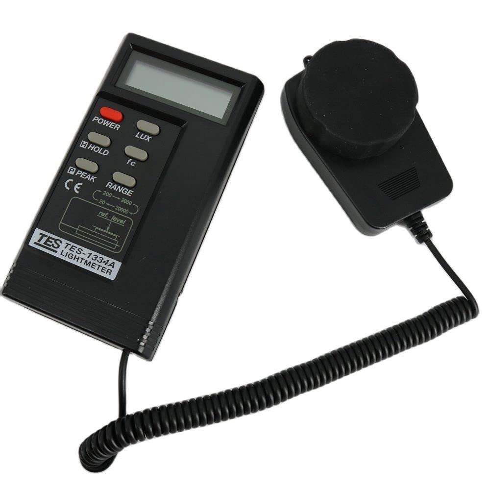 TES-1334A Digital llluminance Meter Lightness Tester Lux Meter 20/200/2000/20000 Lux Footcandle Brightness Tester