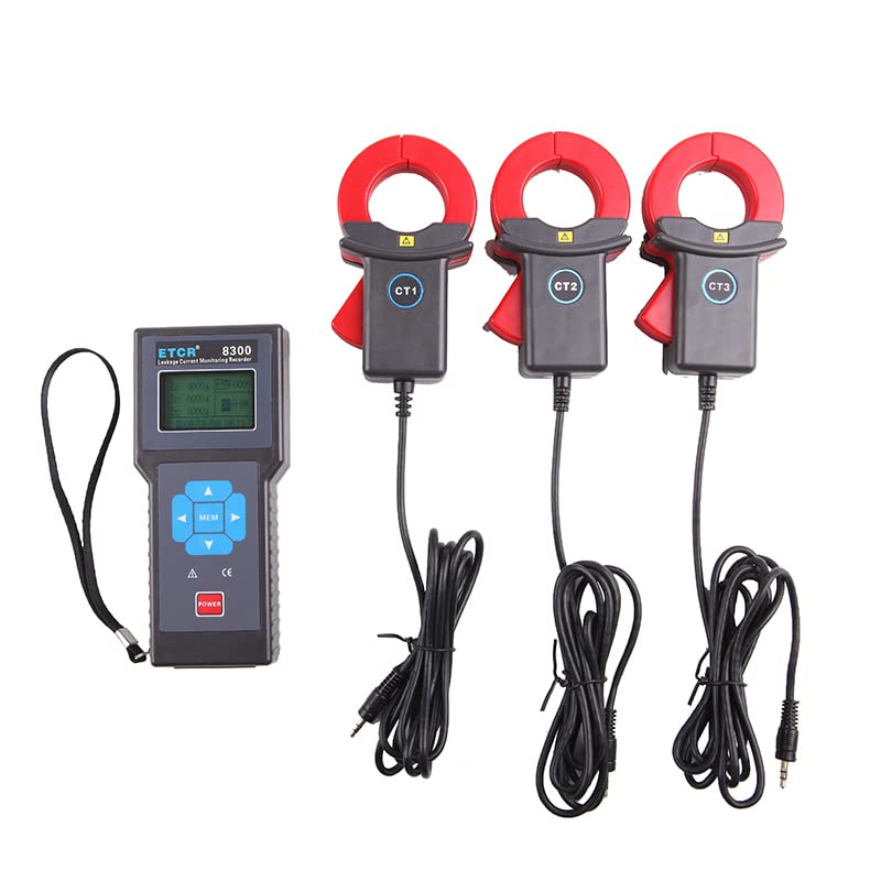 ETCR8300 Three-Channel Current/Leakage Monitoring Recorder 0mA-200A True RMS AC Leakage Current Tester