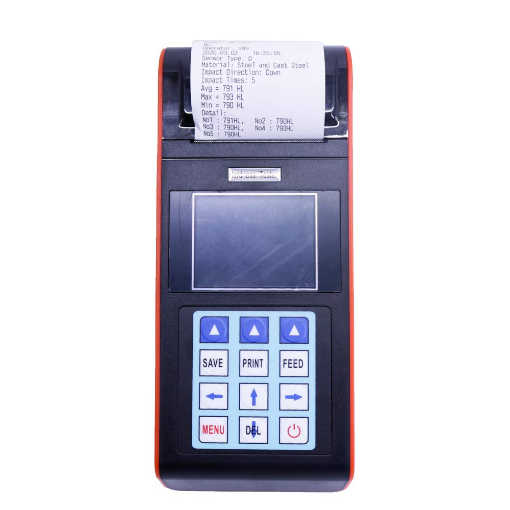 NDT290+ Portable Hardness Tester with D Impact Device and Built-in Printer for HL, HB, HRB, HRC, HRA, HV, HS
