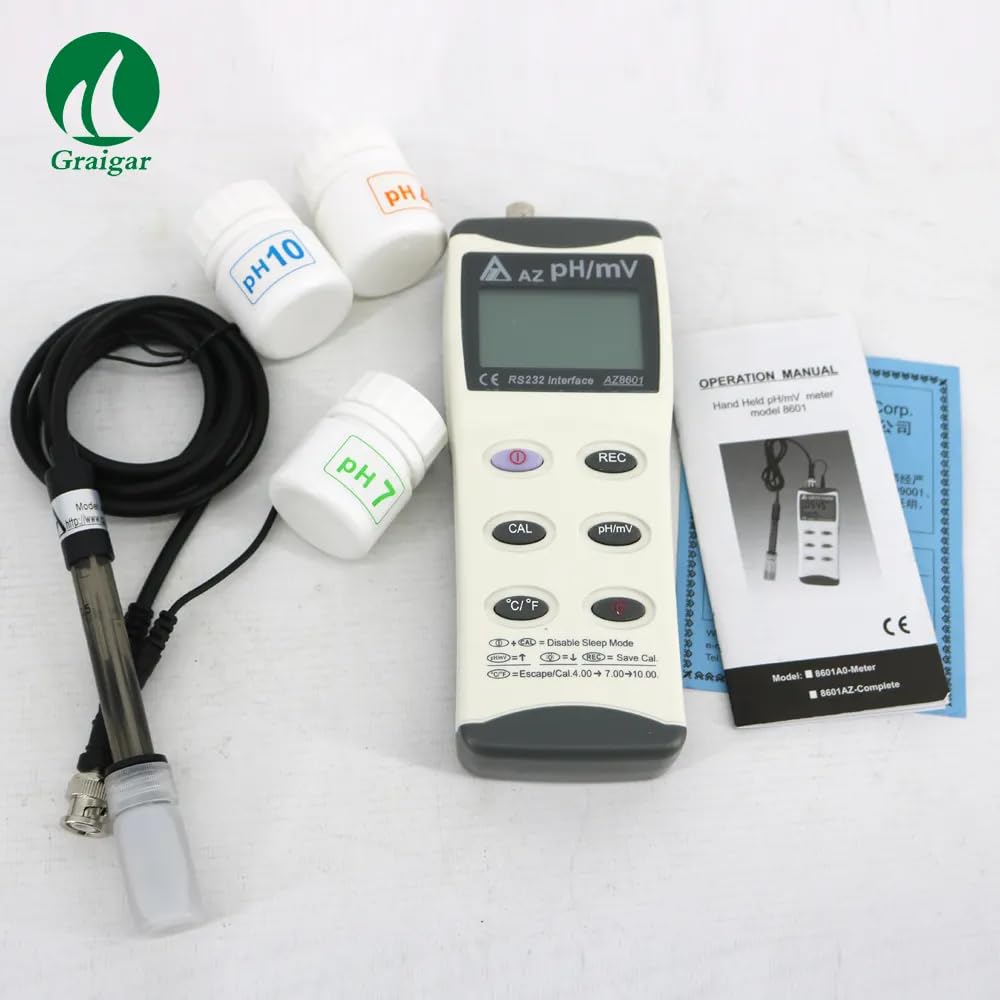 AZ8601 Portable Handel Large LCD PH Meter PH & Mv &Temperature Meter AZ-8601