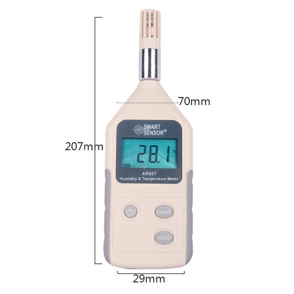 Graigar AR827 Digital Industrial Temperature Humidity Meter Hygrometer Measure Range 10% RH~99% RH