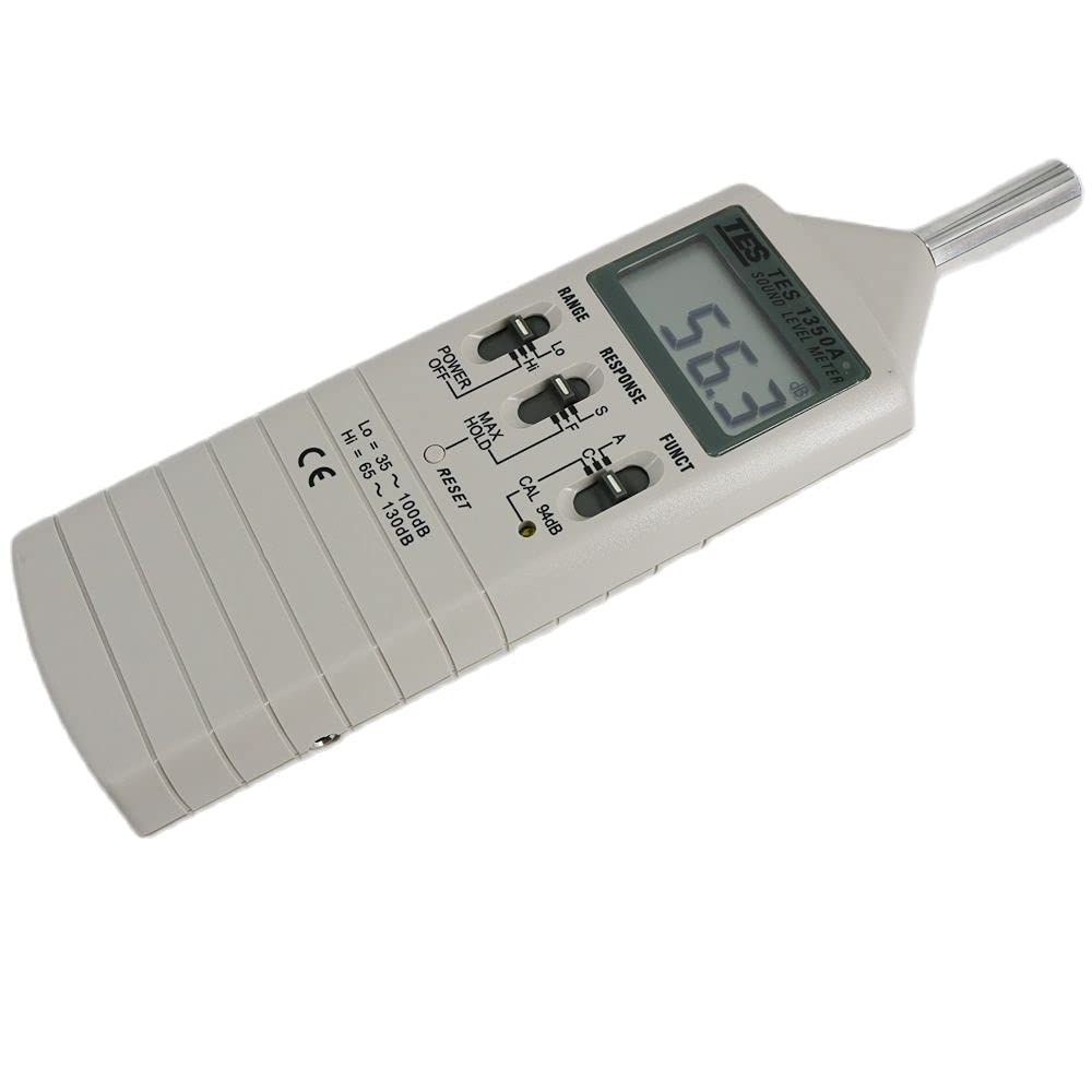 TES-1350A Sound Level Meter A and C Frequency Weighting 0.1dB Resolution Portable Noise Tester 35 to 130dB