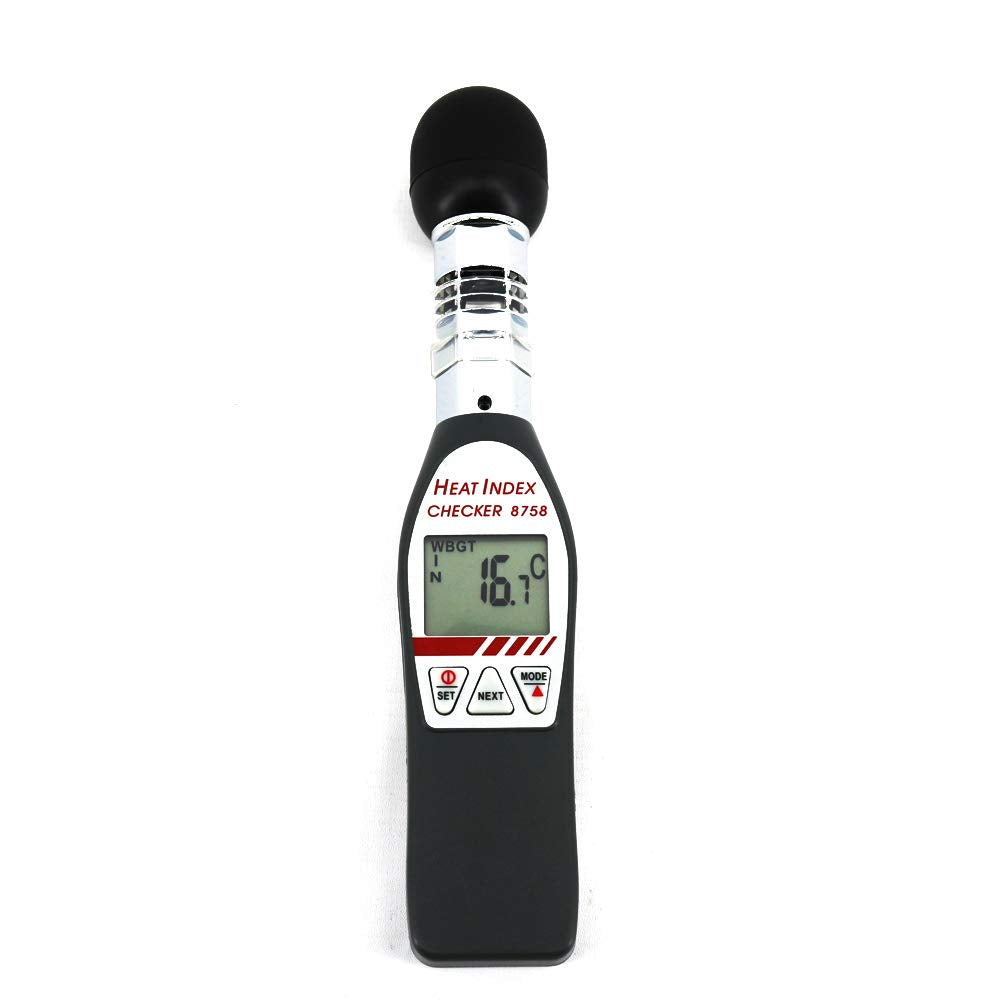 AZ8758 Digital Wet Bulb Globe Temperature Humidity Tester WBGT Meter Heat Index Checker with 40mm Black Ball
