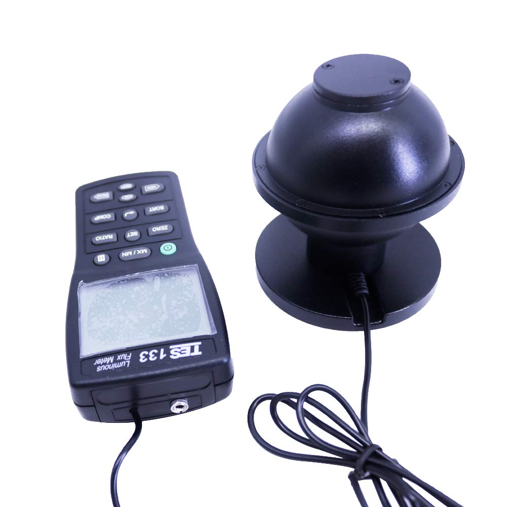 TES-133 Luminous Flux Meter LED Bulb Lightness Tester Digital Lux Meter Auto Range 7000 Lumen Tester with Software