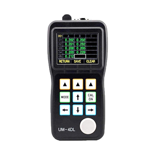 UM-4DL Digital Ultrasonic Thickness Gauge Tester Meter Through Paint Coating Thickness Meter 0.025'' to 20'' with TC510 Probe