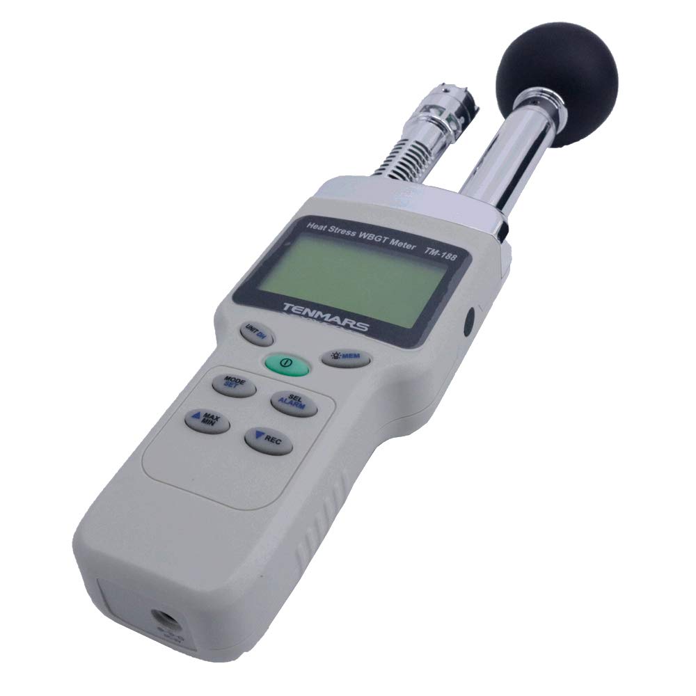 Graigar TM-188 Heat Stress WBGT Meter Accurate Measurement for Effects of Temperature Humidity and Direct or Radiant Sunlight