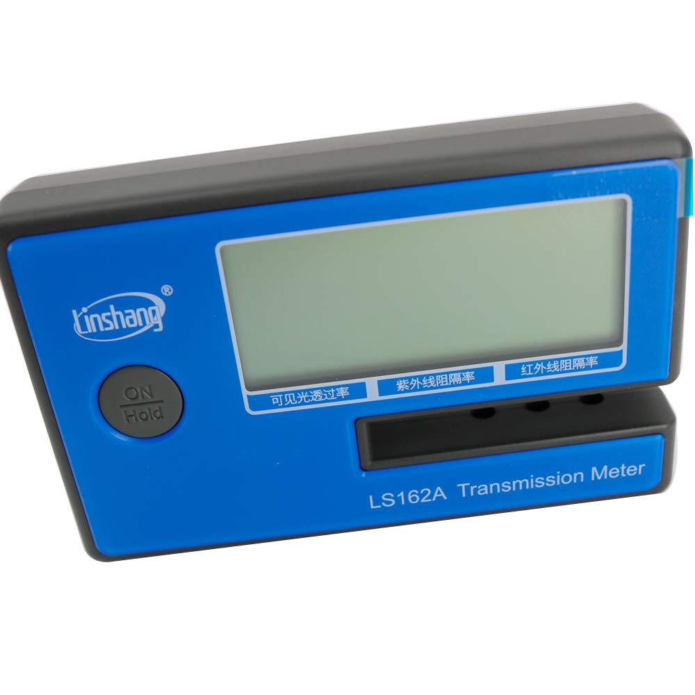 Graigar Solar Film Transmission Meter LS162A Window Tint Meter Filmed Glass Tester Portable Visible Light Transmission Windshield VL 550nm UV 365nm IR 1400nm