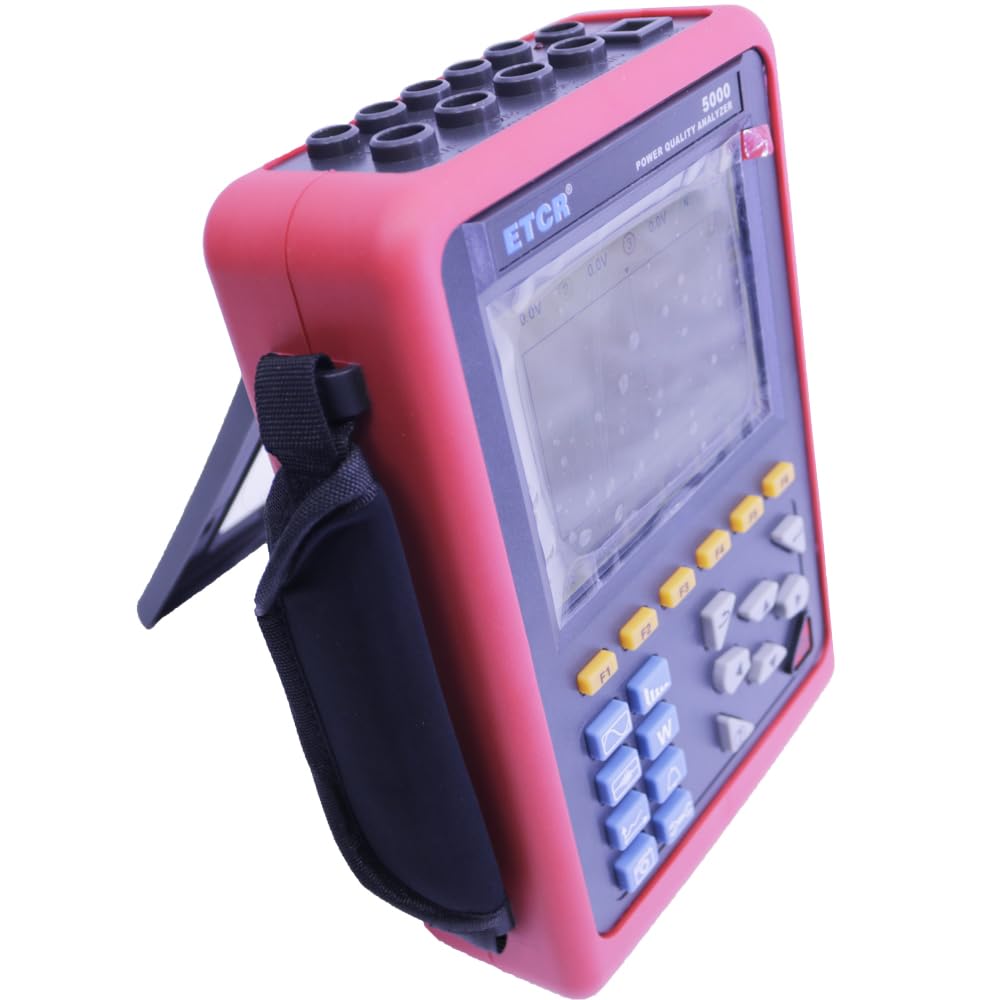 ETCR5000 Power Quality Analyzer Multi-Functional 3 Phase Power Analyzer with 300F Flexible Coil Current Sensor Current Range 10A ~ 6000A