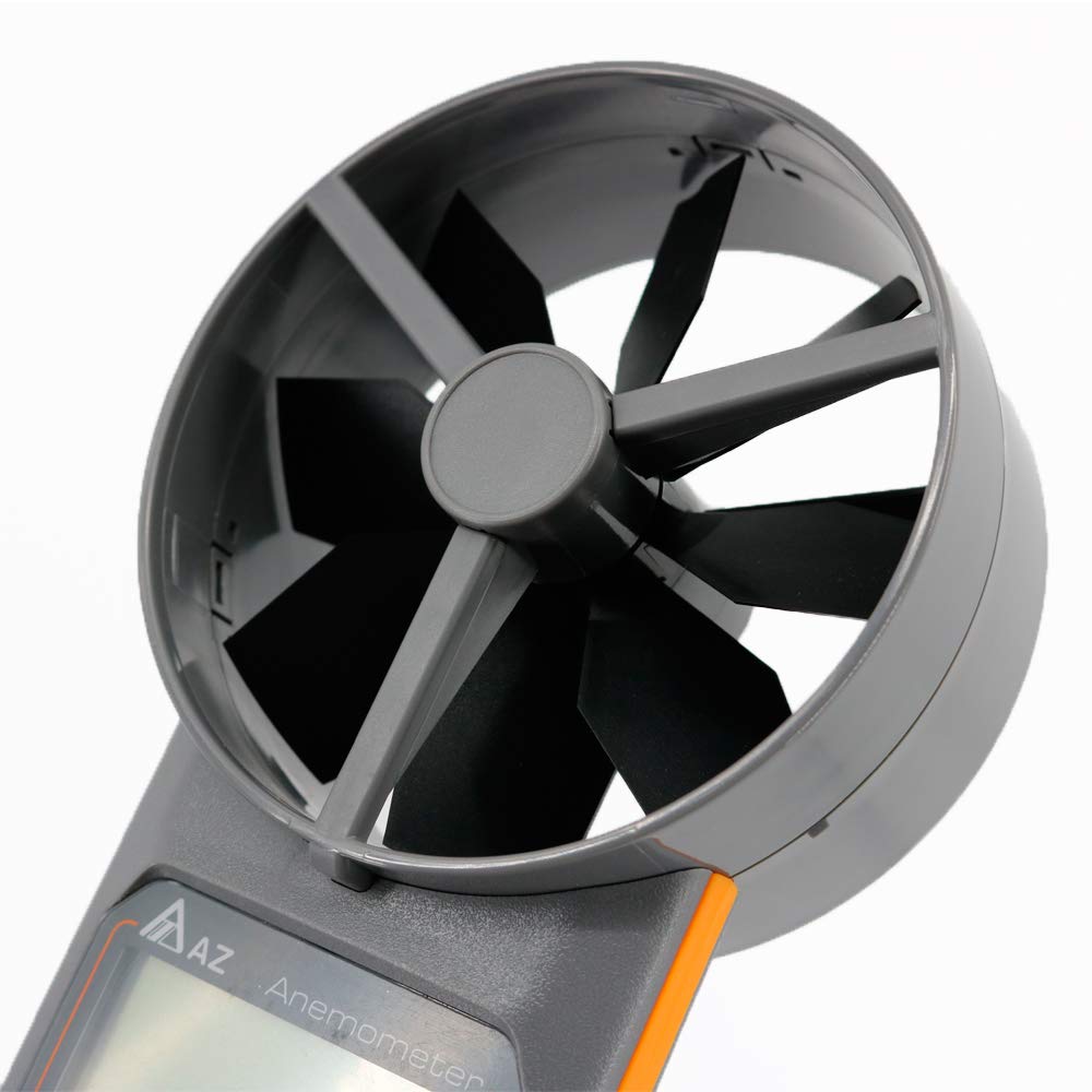 AZ8919 10cm Vane Digital Anemometer Air Velocity Tester Dew Point & Wet Bulb Temperature Meter Air Volume Tester Range 0.2~30m/s