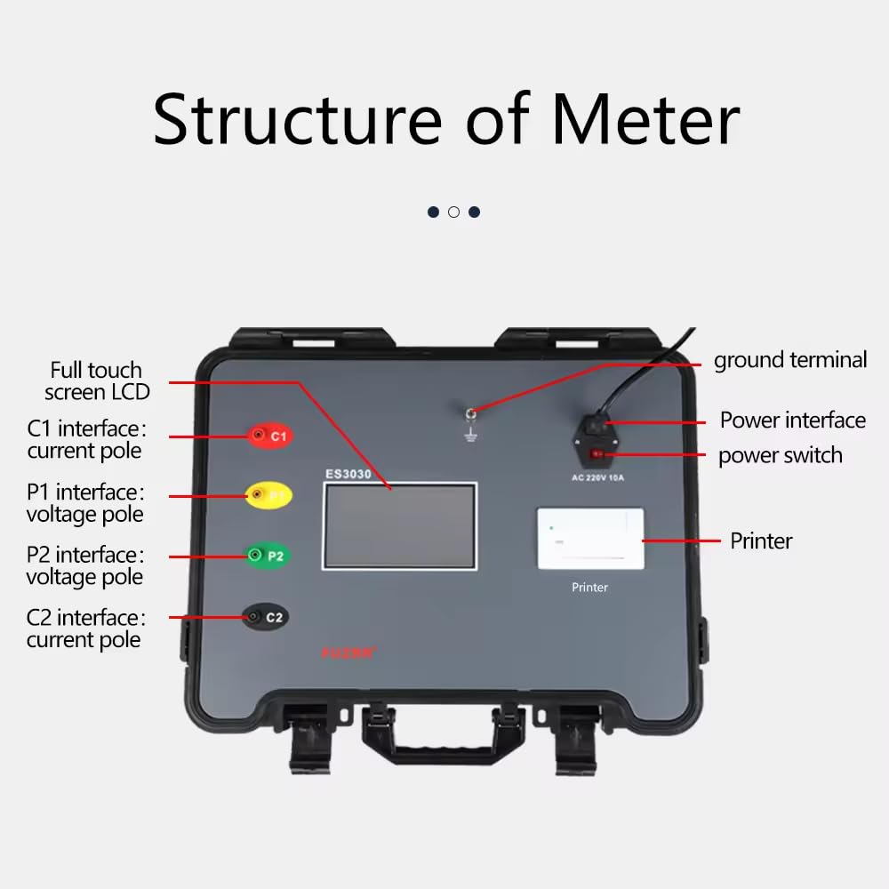ES3030 Voltage Tester 45Hz 55Hz Digital Large-Scale Grounding Grid Earthing Resistance Tester